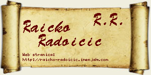 Raičko Radoičić vizit kartica